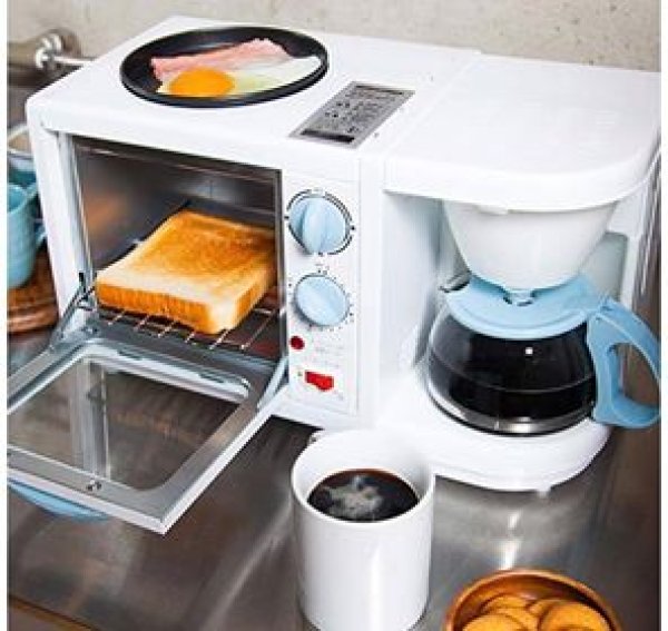 Photo1: 3-in-1 Toaster Oven, Griddle & Coffeemaker (1)