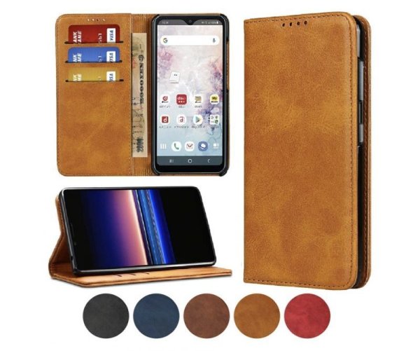 Photo1: Leather Case- Galaxy 8+ (1)